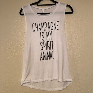 Bella Canvas Champagne Is My Spirit Animal Muscle Tee Tank